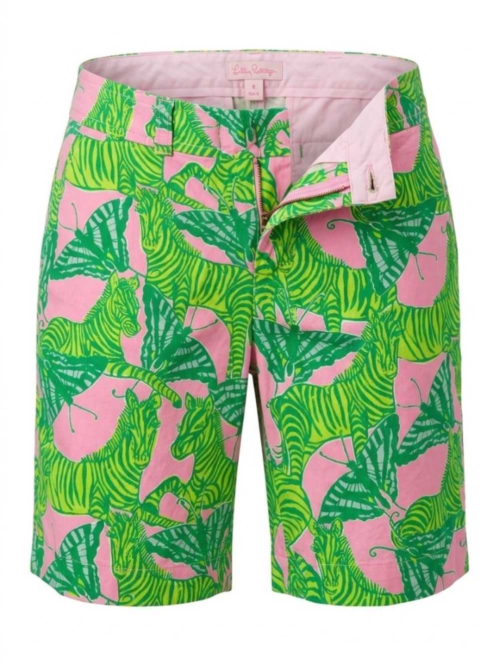 Lilly Pulitzer vintage bermuda golf Shorts Zebra & Butterfly Print - size 4